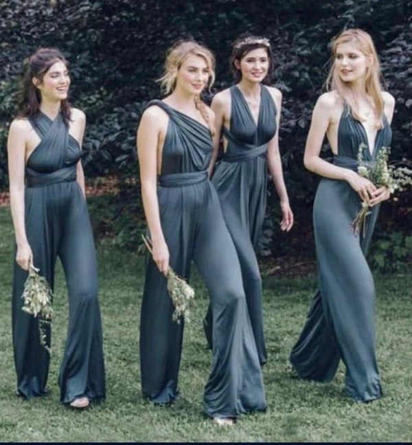 bridesmaid pants dress Jill Satin Bridesmaid Jumpsuit main image 0