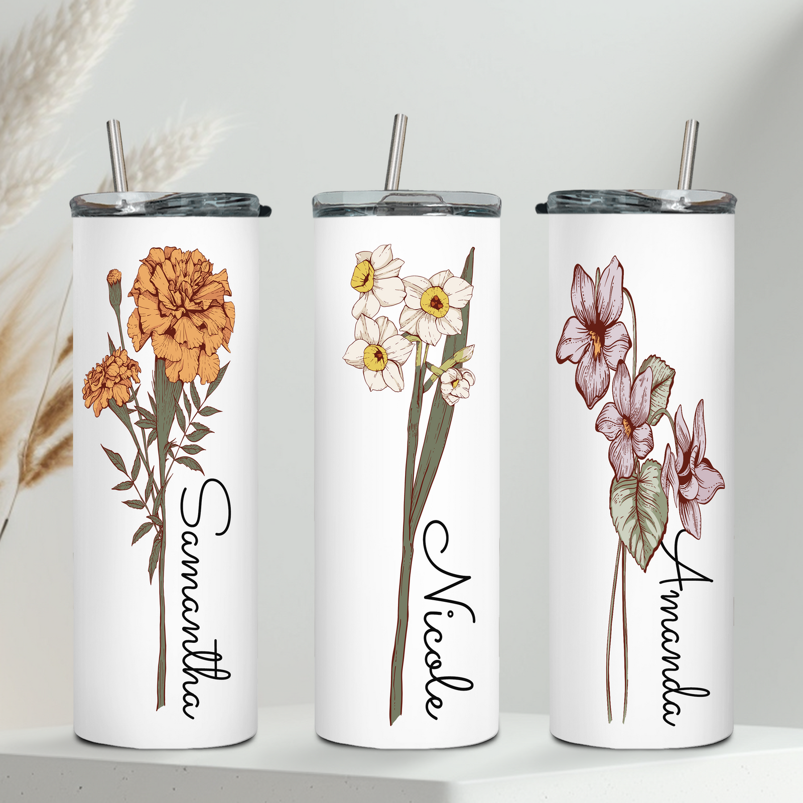 Garden Birth  Month Tumbler