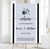 Blue Floral Welcome Wedding Sign