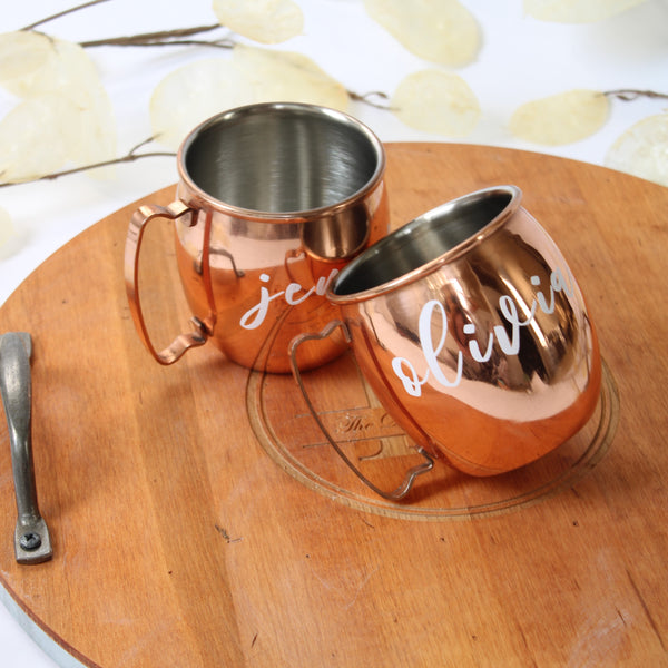 Custom Engraved Copper Wedding Mugs by Copper Mug Co.