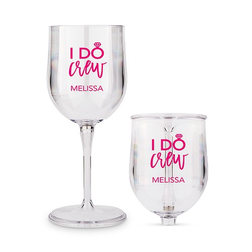 Detachable Stem On The Go Wine Glass- Personalized Gift for Bridesmaids,  Maid of Honor