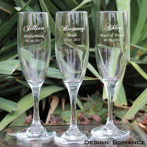 Personalized Toasting Flutes