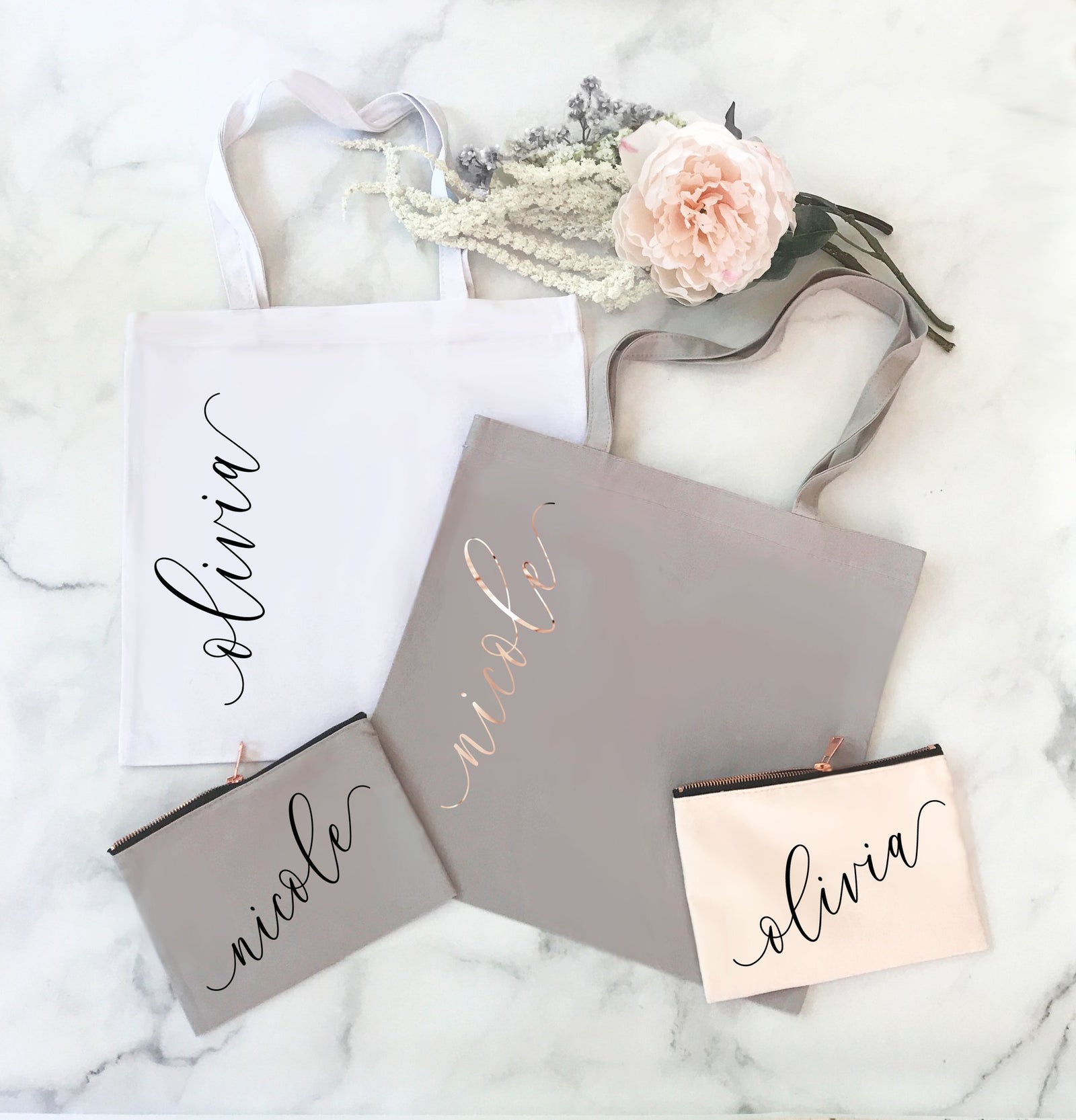 personalized bridesmaid gift tote