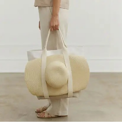Beach Bag with Hat Holder