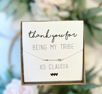 Thank You for Being My Tribe Necklace