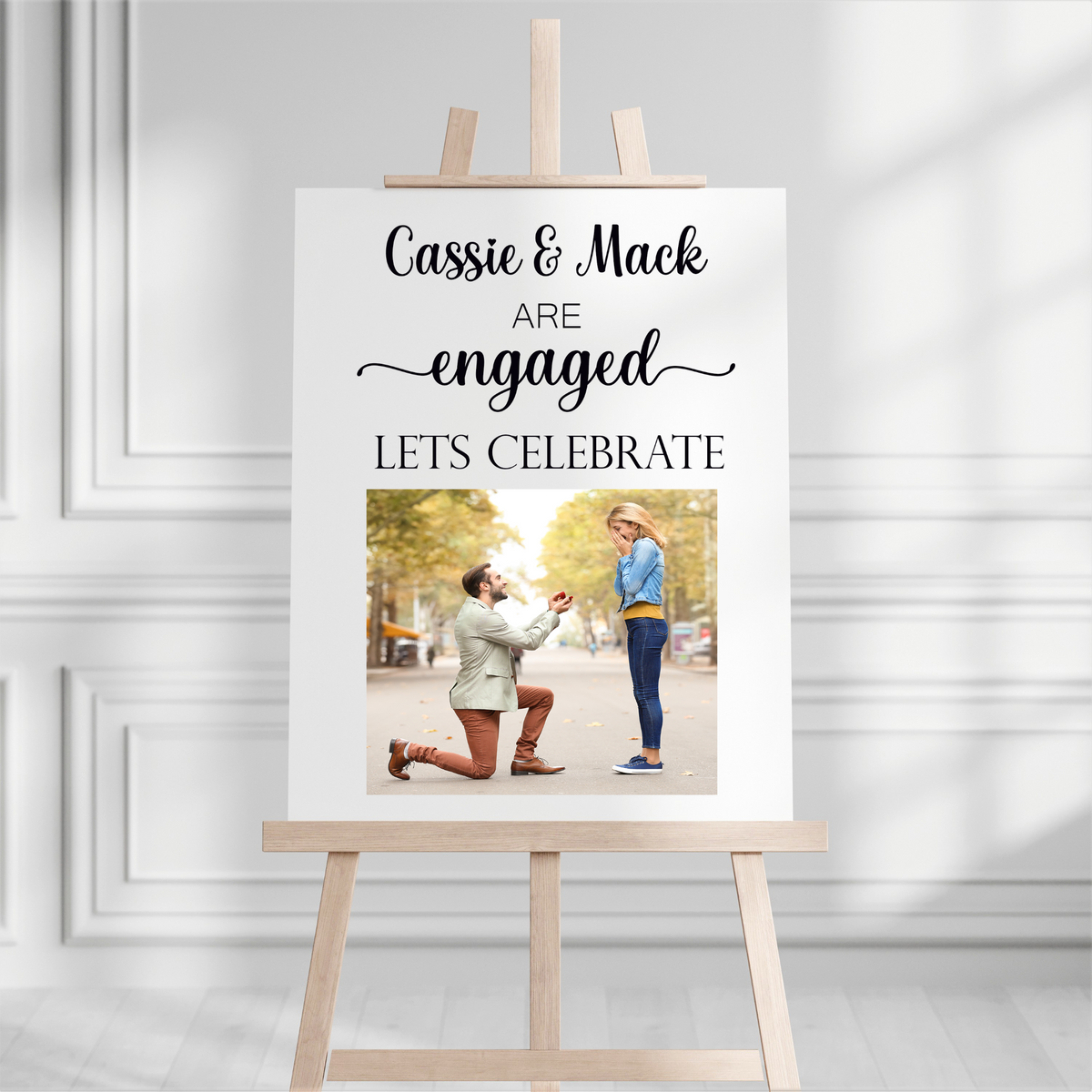 Engagement Photo Welcome Sign