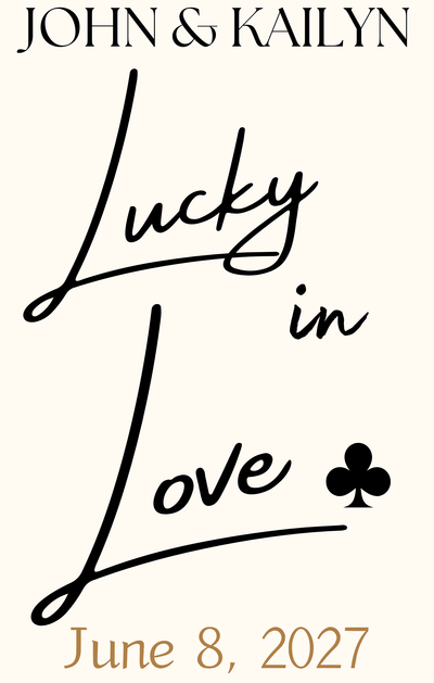 Lucky In Love Playing card Wedding Favor