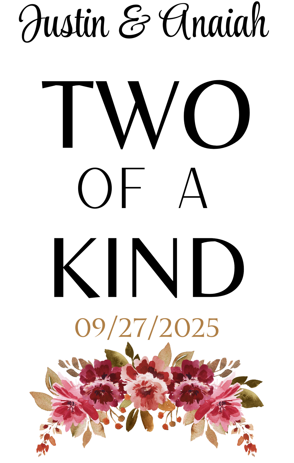 Two of a Kind Playing Card Reception Favors