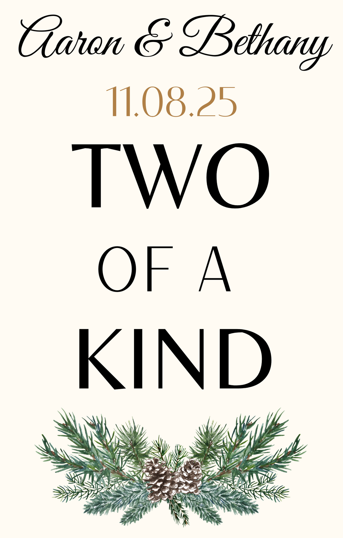 Two of a Kind Playing Card Reception Favors