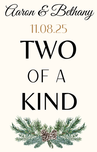 Two of a Kind Playing Card Reception Favors