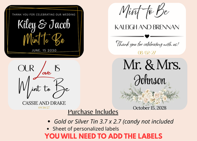 Wedding Favor Candy Tins