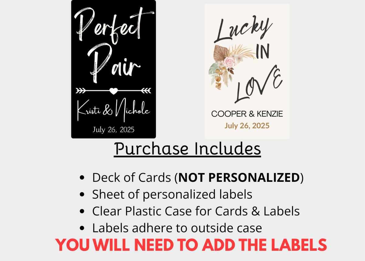 Lucky in Love Playing Card Favors