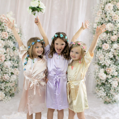 Flower Girl Satin Robe