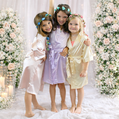 Flower Girl Satin Robe