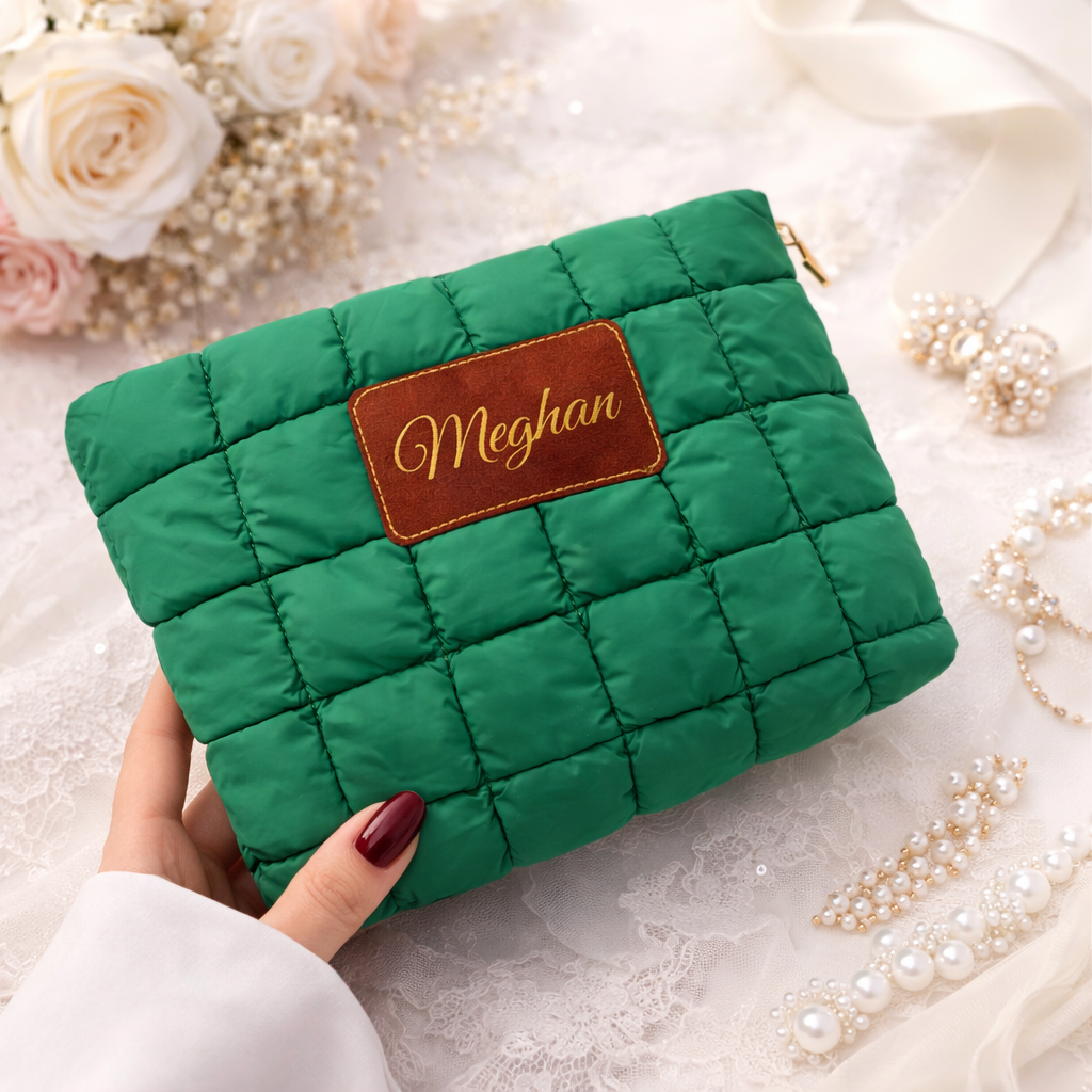 Quilted Puffer Clutch