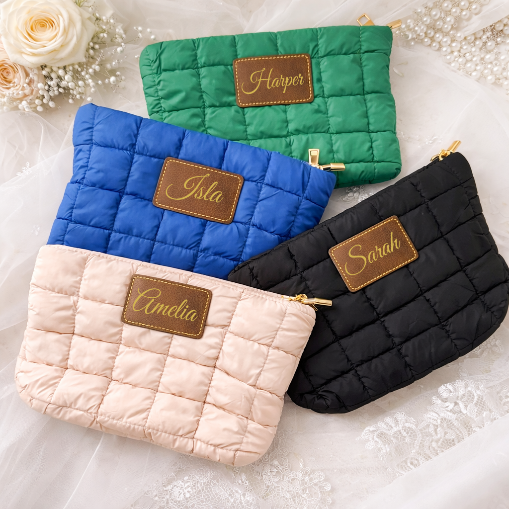 Quilted Personalized Clutch Bags