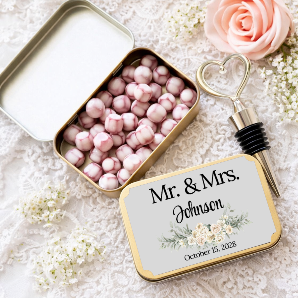 Wedding Favor Candy Tins