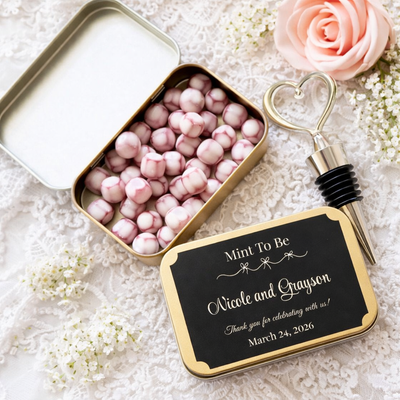 Gold Tin Wedding Favors