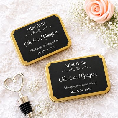 Gold Tin Wedding Favors