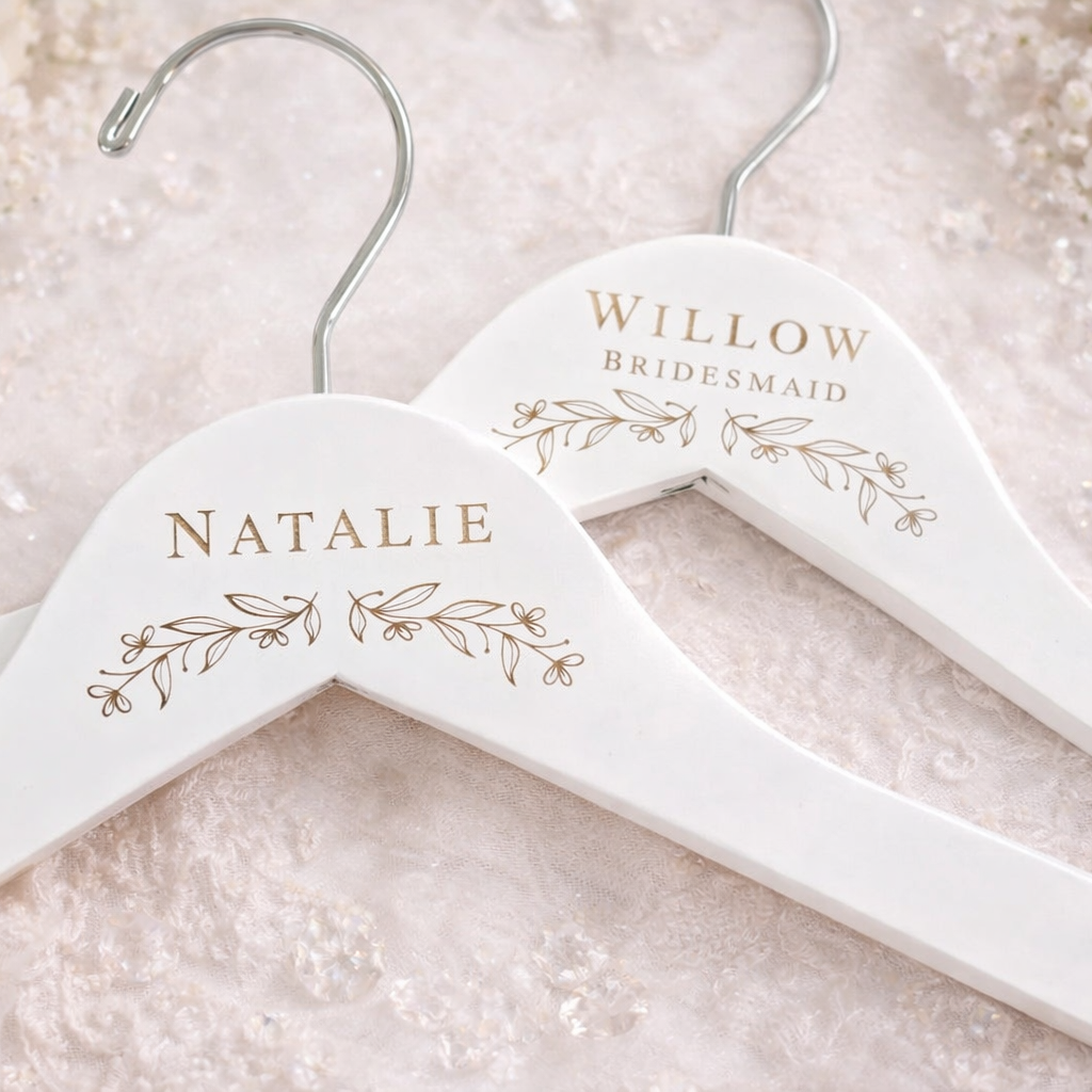 Elegant Wedding Day Custom Hangers