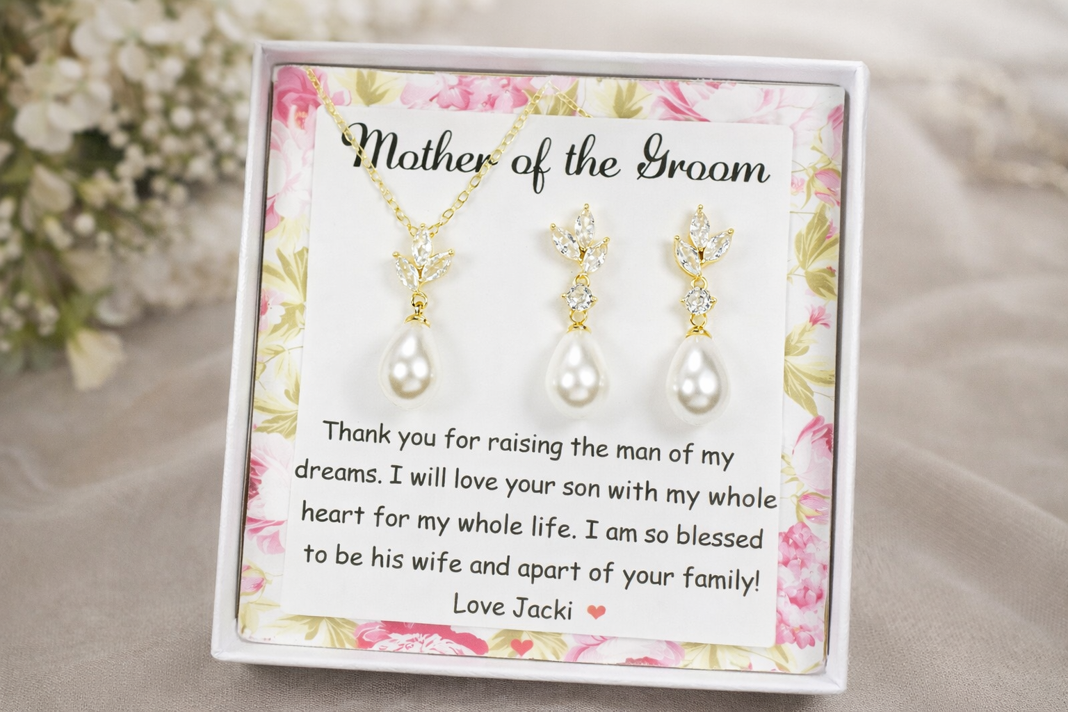 Mother's Pearls Jewelry Set