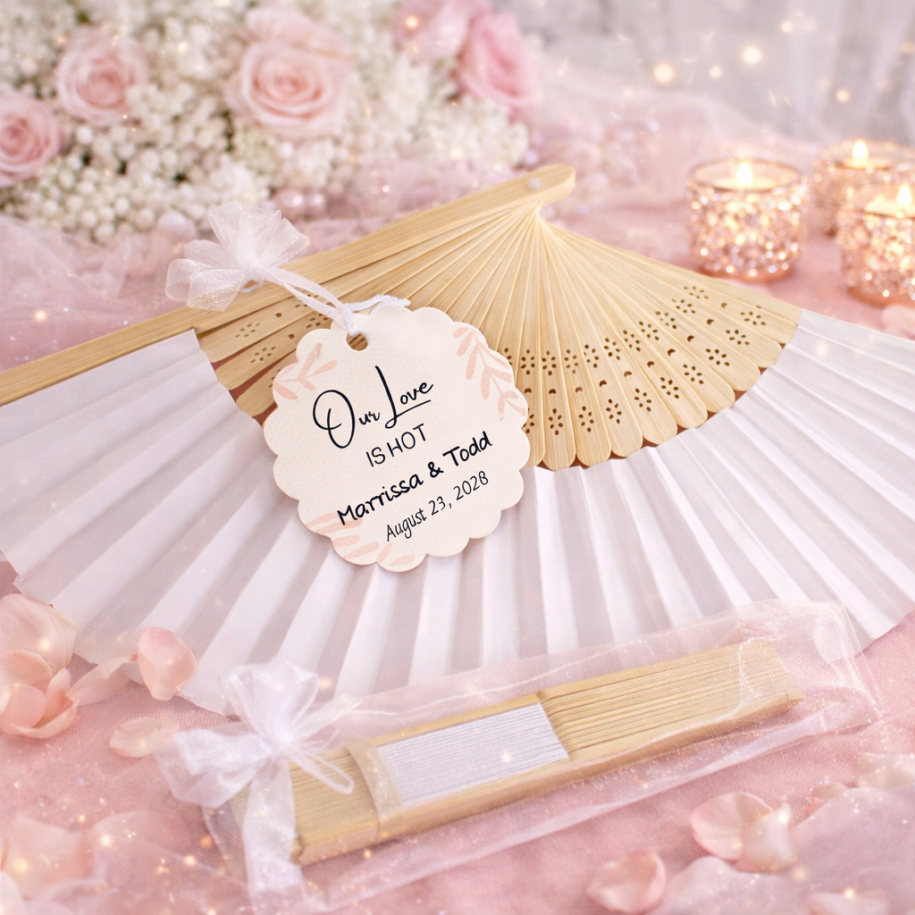 Our Love is Hot Bamboo Hand Fans