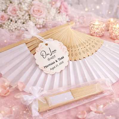 Our Love is Hot Bamboo Hand Fans