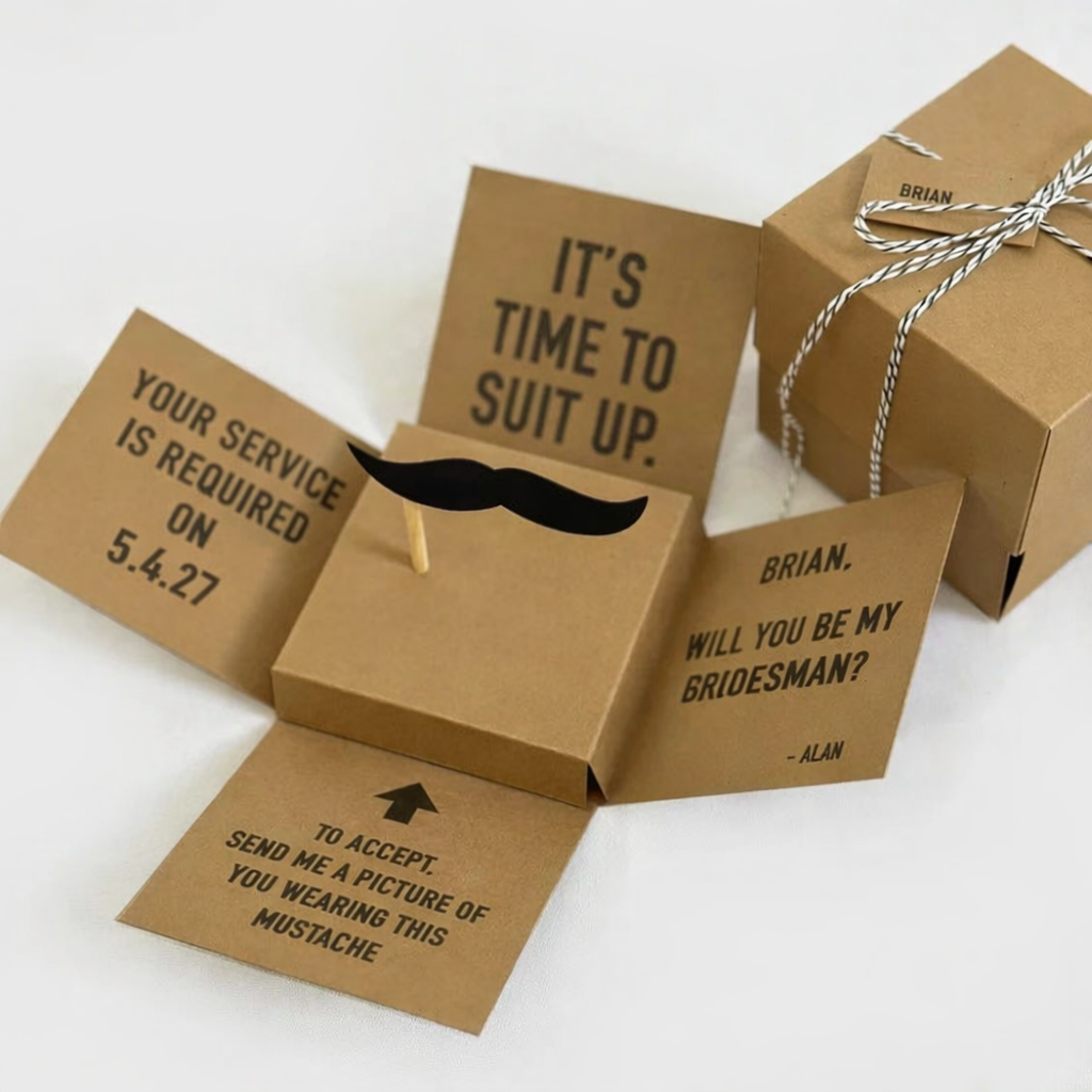 Bridesman Proposal Popup Box