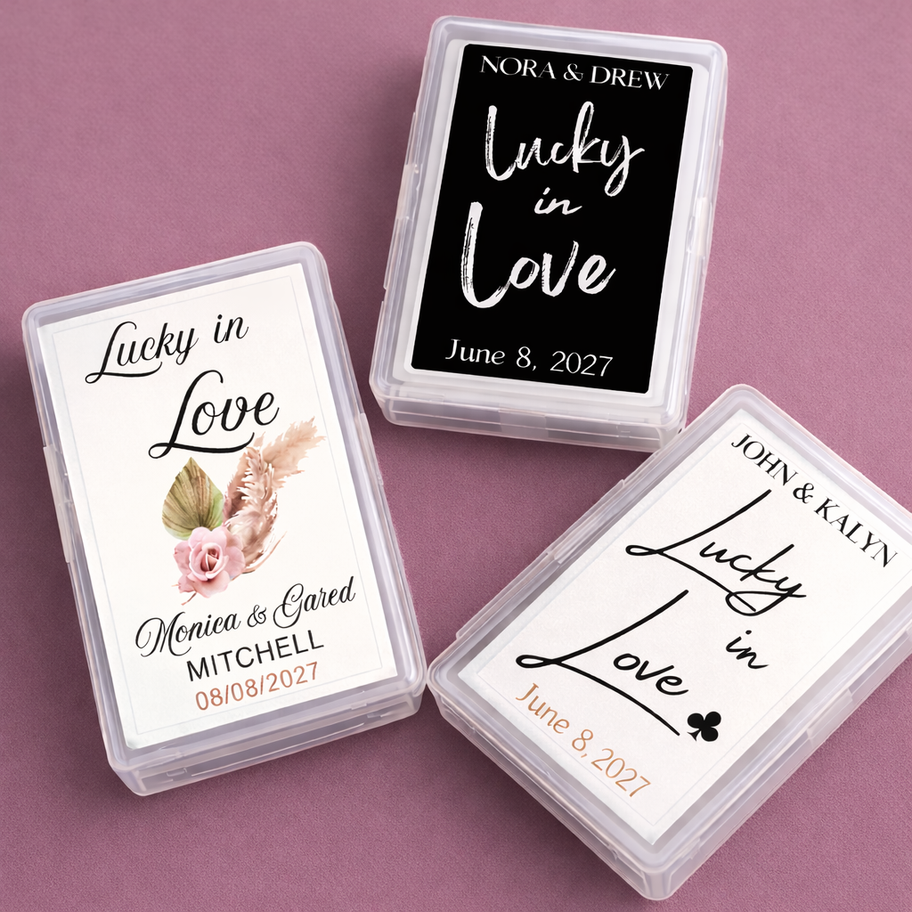 Lucky In Love Playing card Wedding Favor