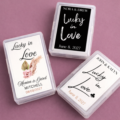 Lucky In Love Playing card Wedding Favor