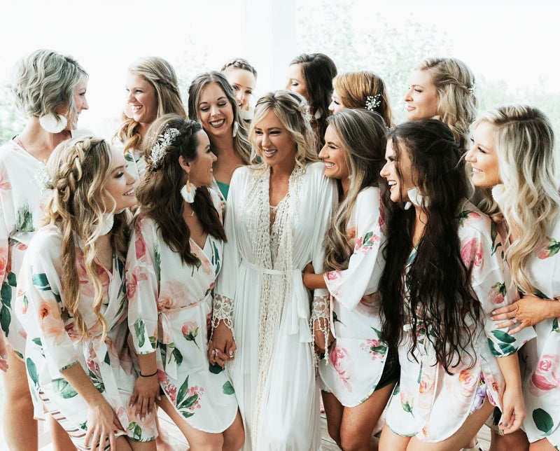 Bridesmaid Floral Robe