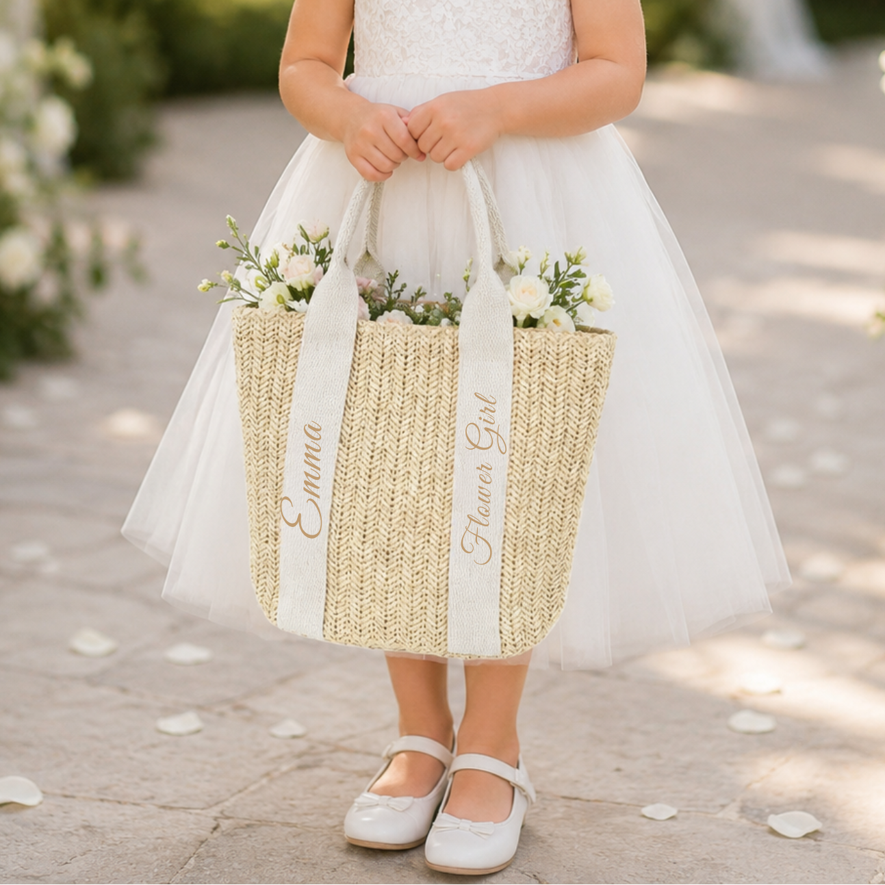 Flower girl Woven Tote