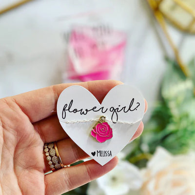 Flower Girl Rose Necklace