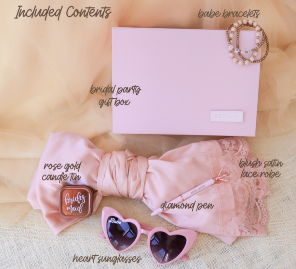 Pink Bridal Party Gift Set