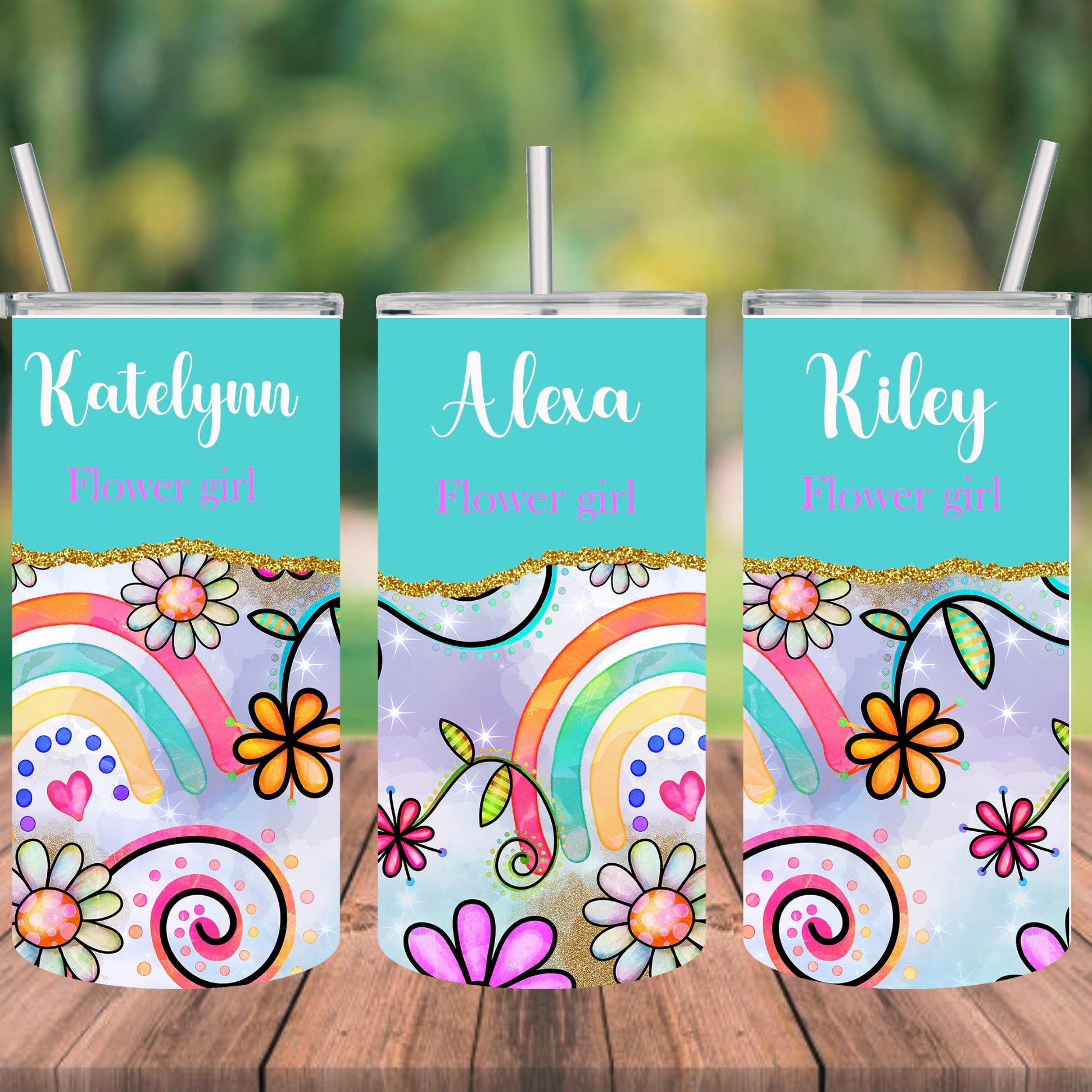 Ring Bearer & Flower Girl Personalized Kid's Water Bottle Gift