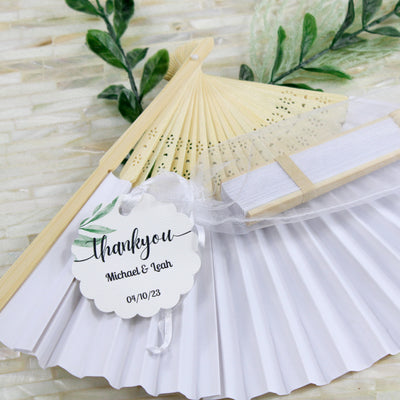 White Bamboo Fans