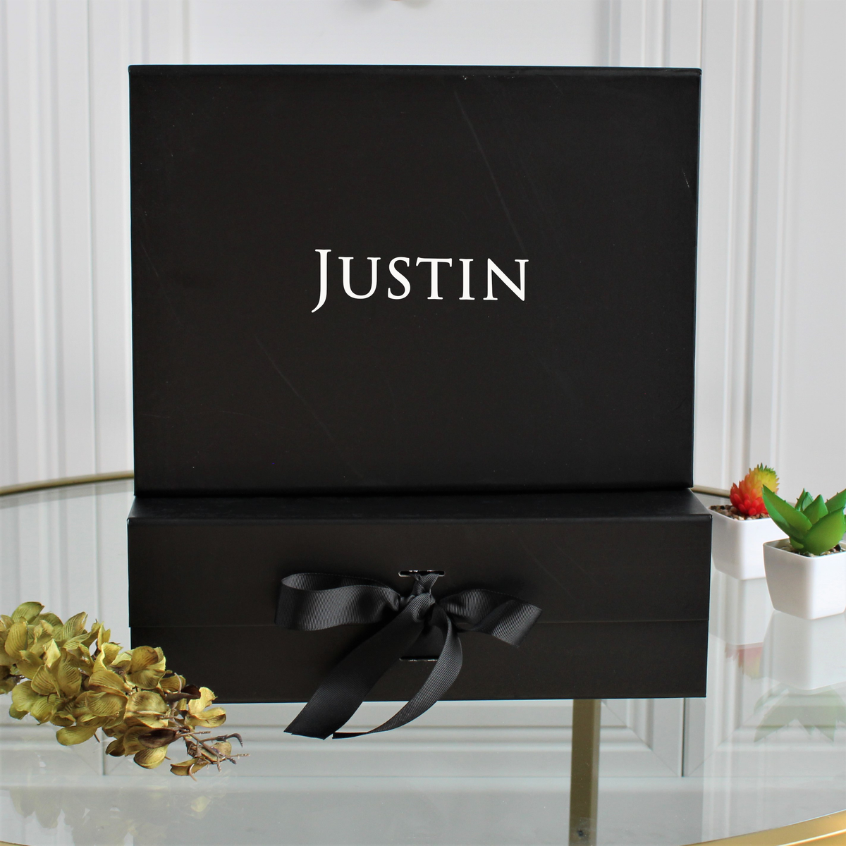Minimalist Black Gift Box for Him