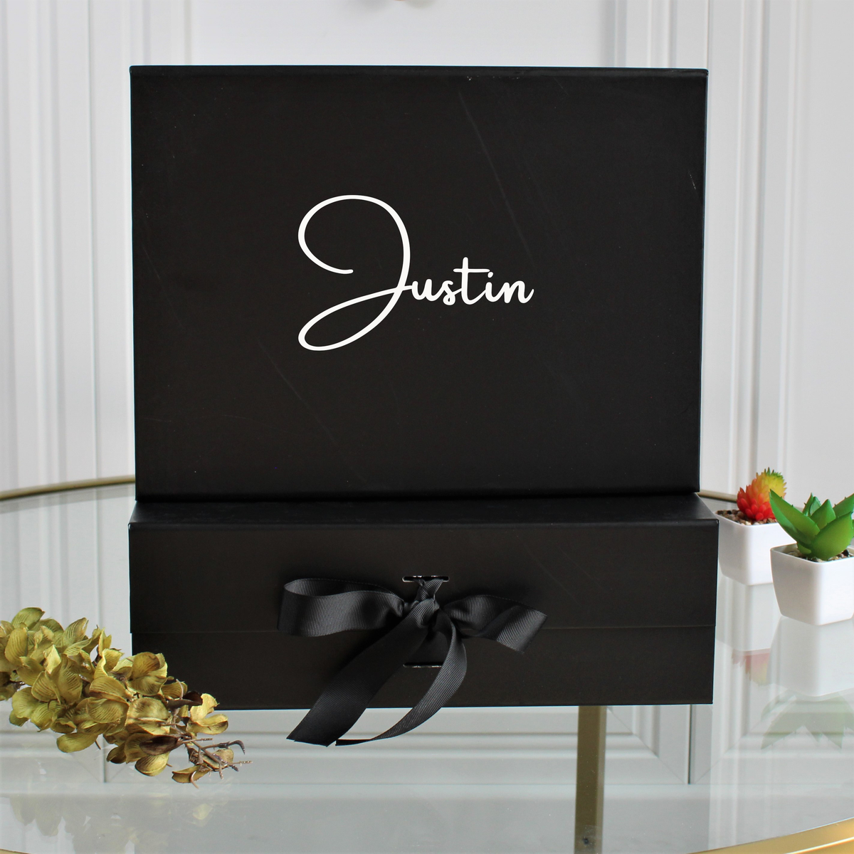Minimalist Black Gift Box for Him