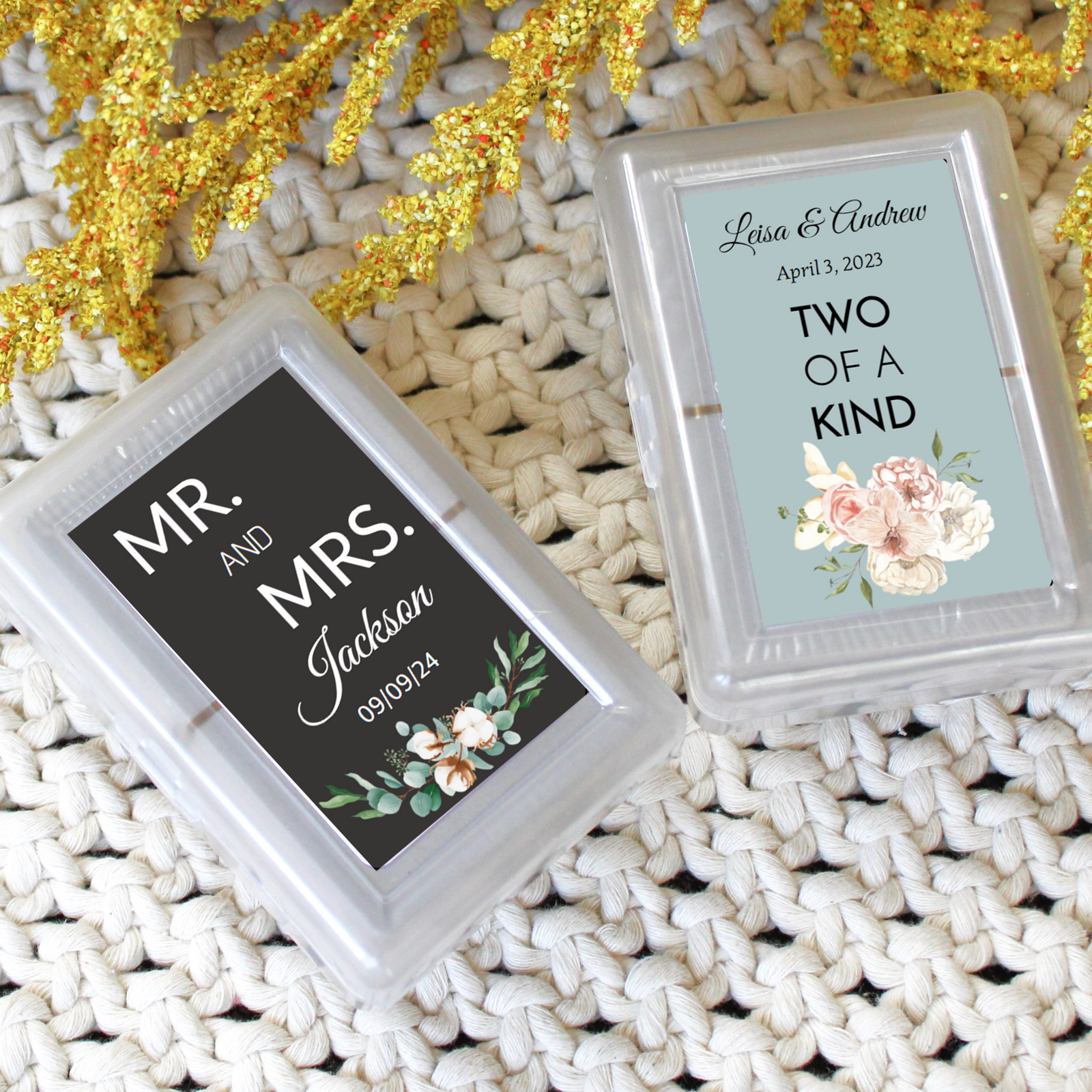Floral Bouquet Playing Card Favors