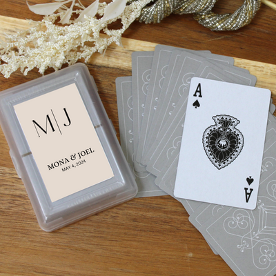 Our Intitals Playing Card Favors