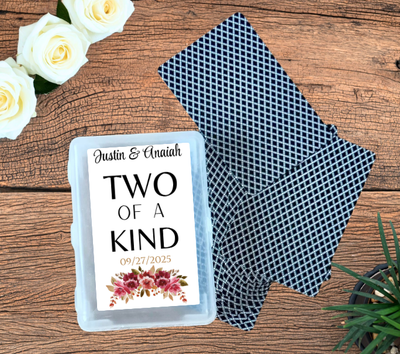 Two of a Kind Playing Card Reception Favors