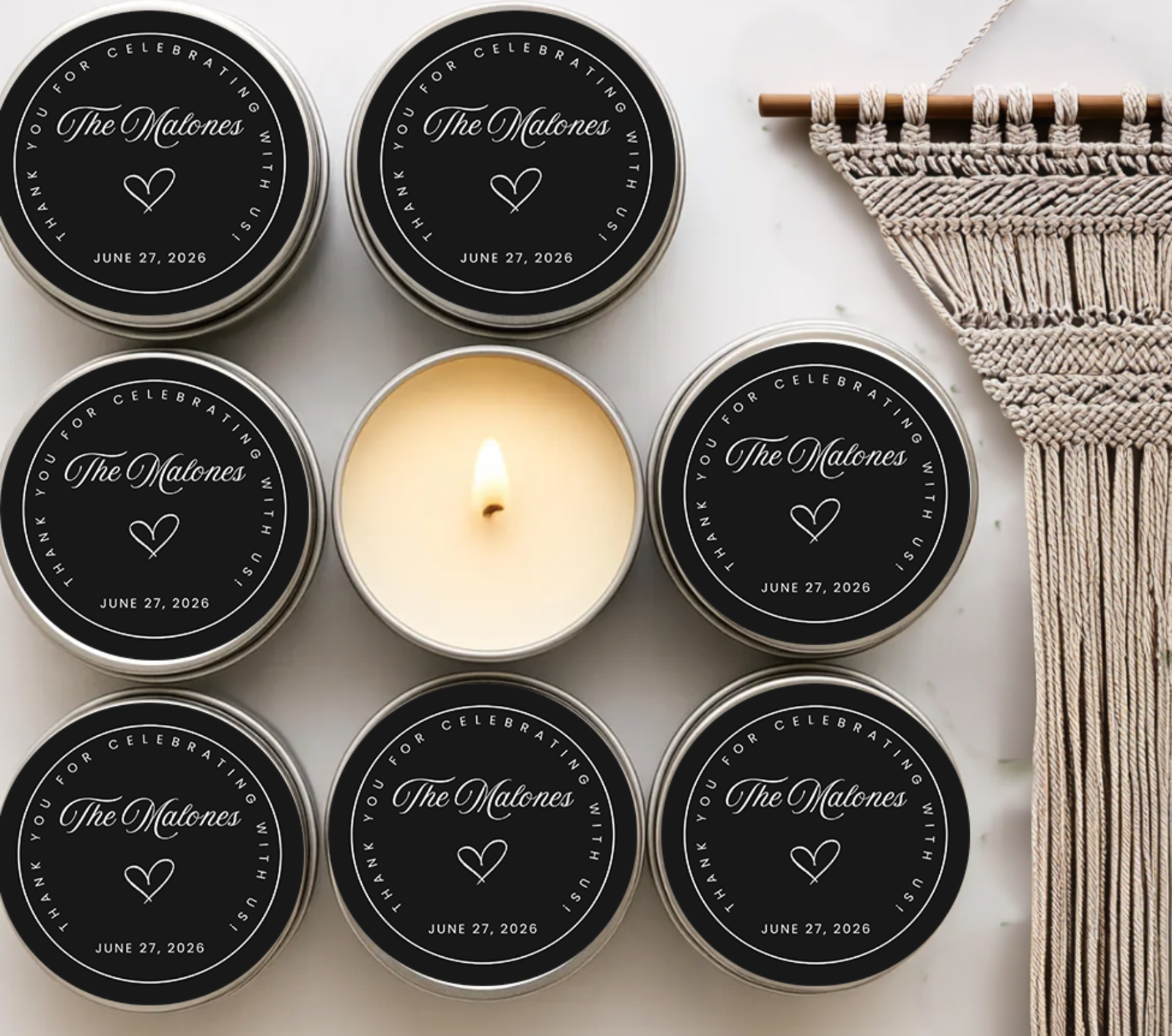 Small Candle Wedding Favors