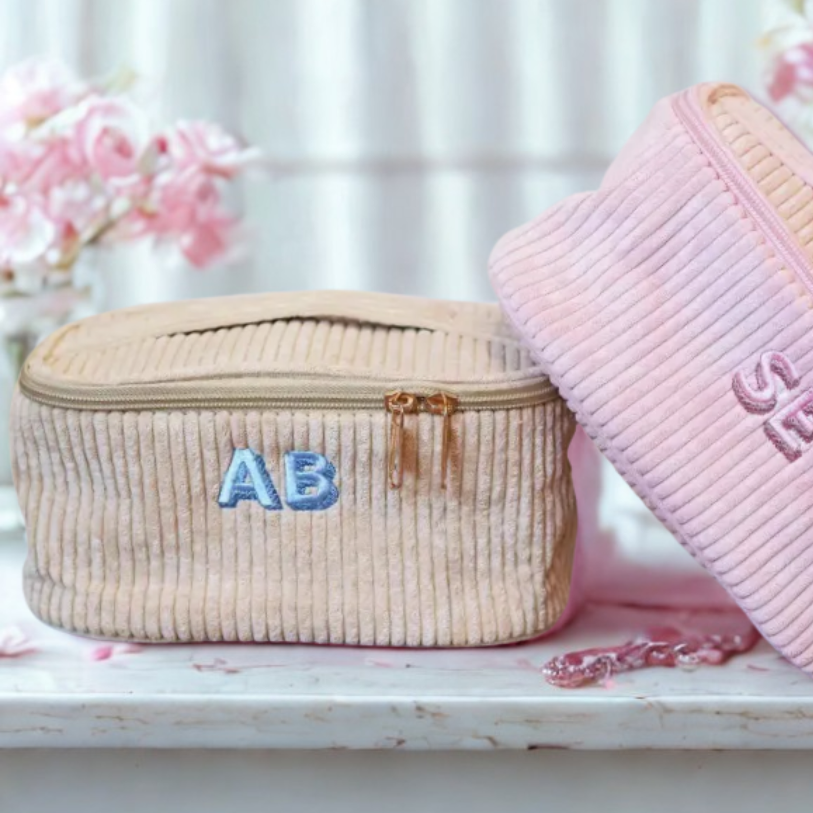 Personalized Embroidered Makeup Bag