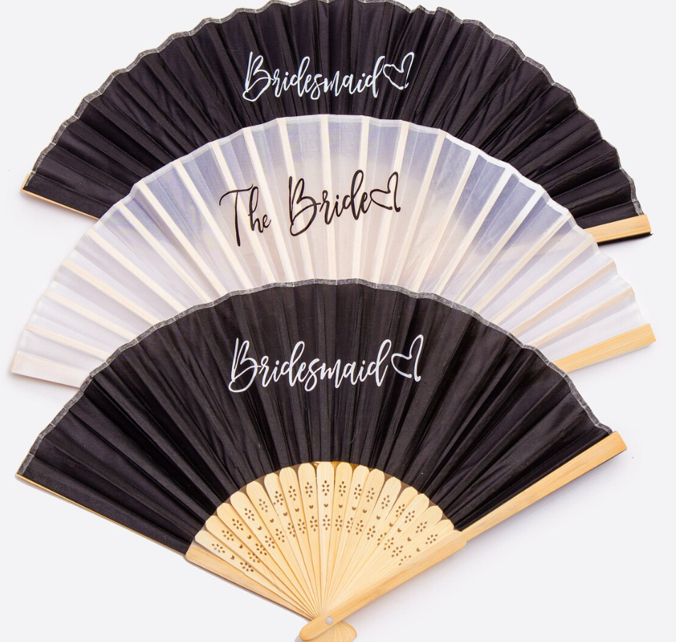 Bride and Bridesmaids Hand Fan