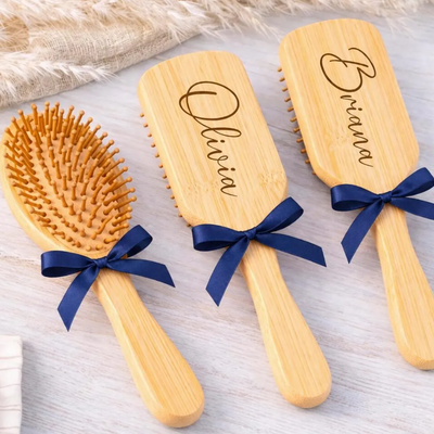 Personalized Bamboo hair Brush