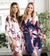 Silky Floral Satin Bridal Robe