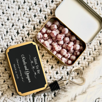 Gold Tin Wedding Favors
