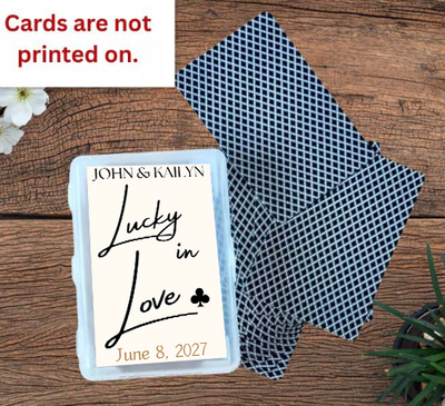 Lucky In Love Playing card Wedding Favor