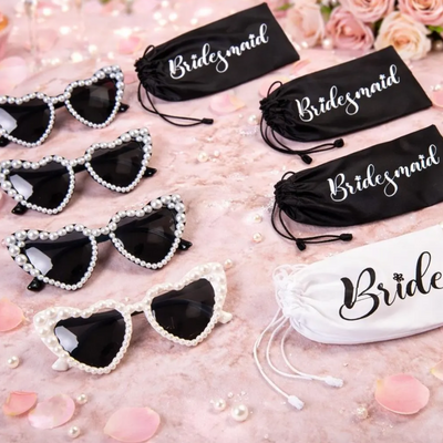 Heart Shaped Sunglasses with Pouch