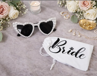 Heart Shaped Sunglasses with Pouch